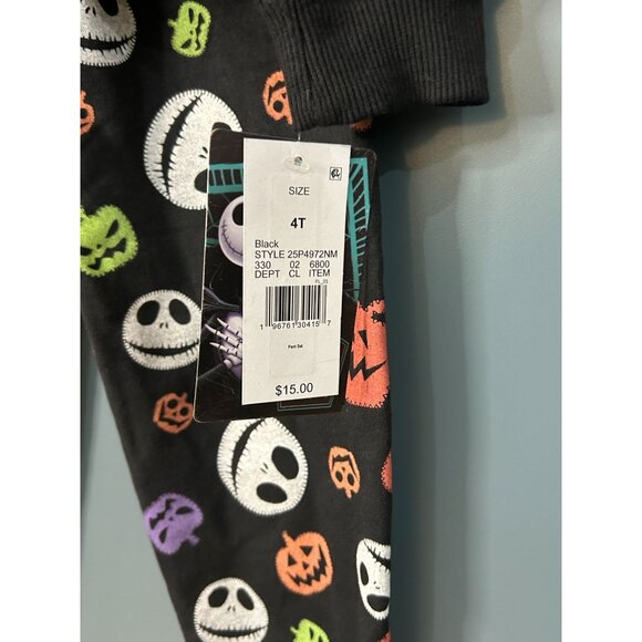 NWT Toddler 2pc Disney Nightmare Before Christmas Halloween Fleece Sweatshirt & - Picture 2 of 5